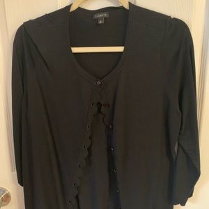 Talbots Black 3/4 sleeve cardigan Sz M